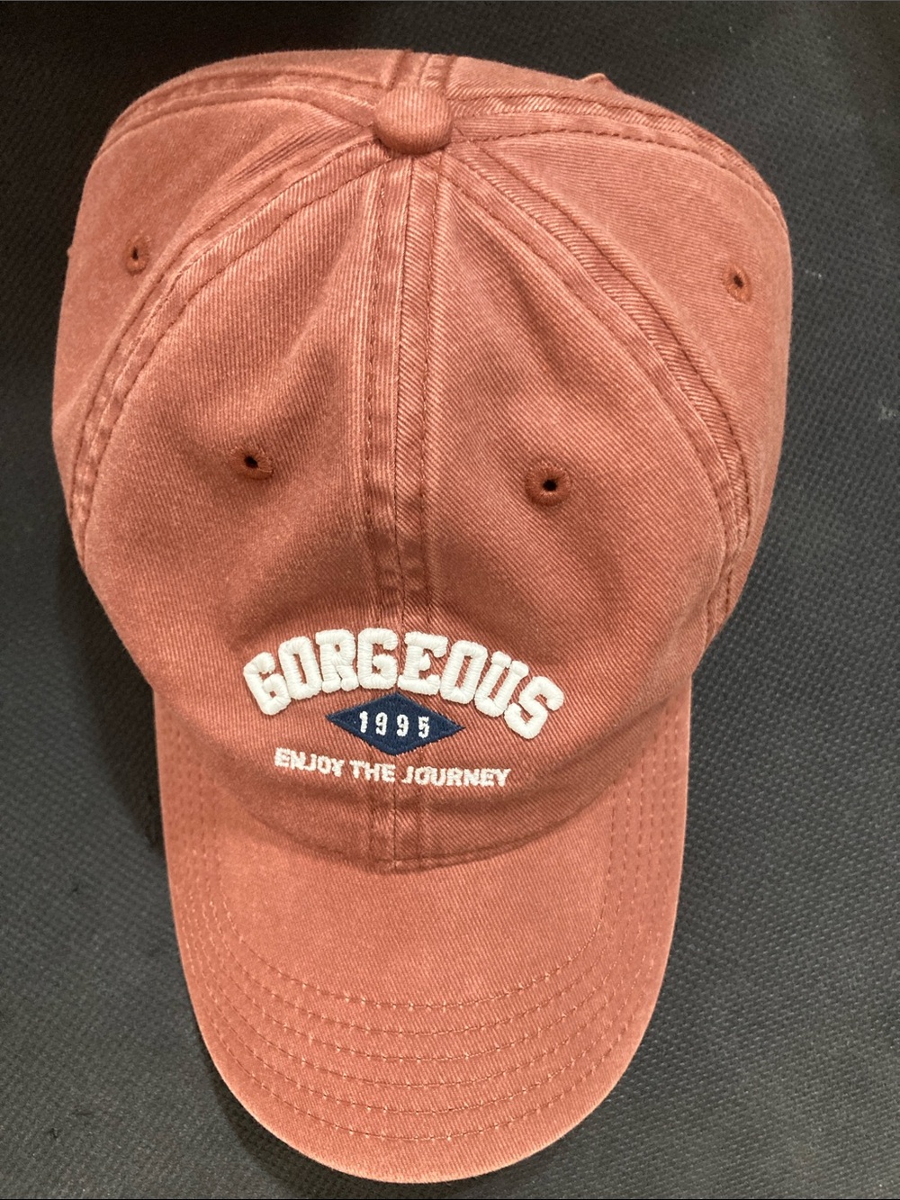 H&M Rust Embroidered 'Gorgeous' Baseball Cap